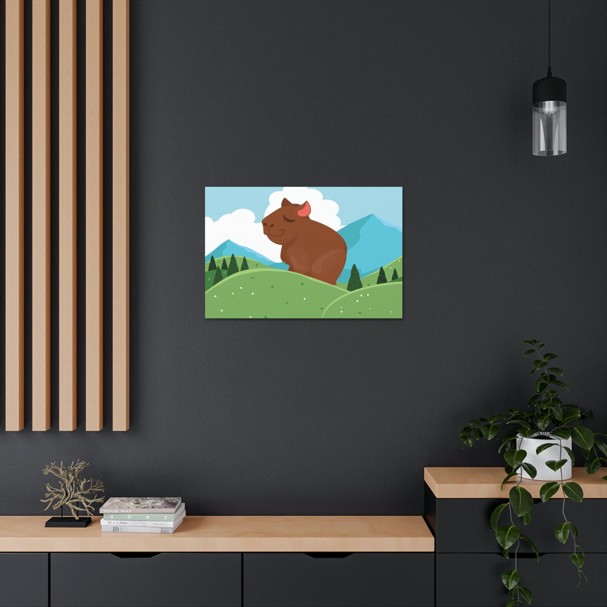 Mountain Wild Capybara Cute Funny Anime Aesthetic Classic Art Canvas Gallery Wraps Ichaku [Perfect Gifts Selection]