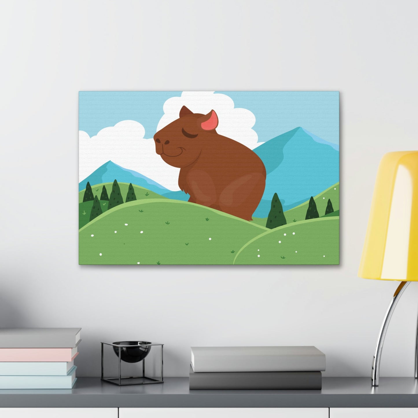 Mountain Wild Capybara Cute Funny Anime Aesthetic Classic Art Canvas Gallery Wraps Ichaku [Perfect Gifts Selection]