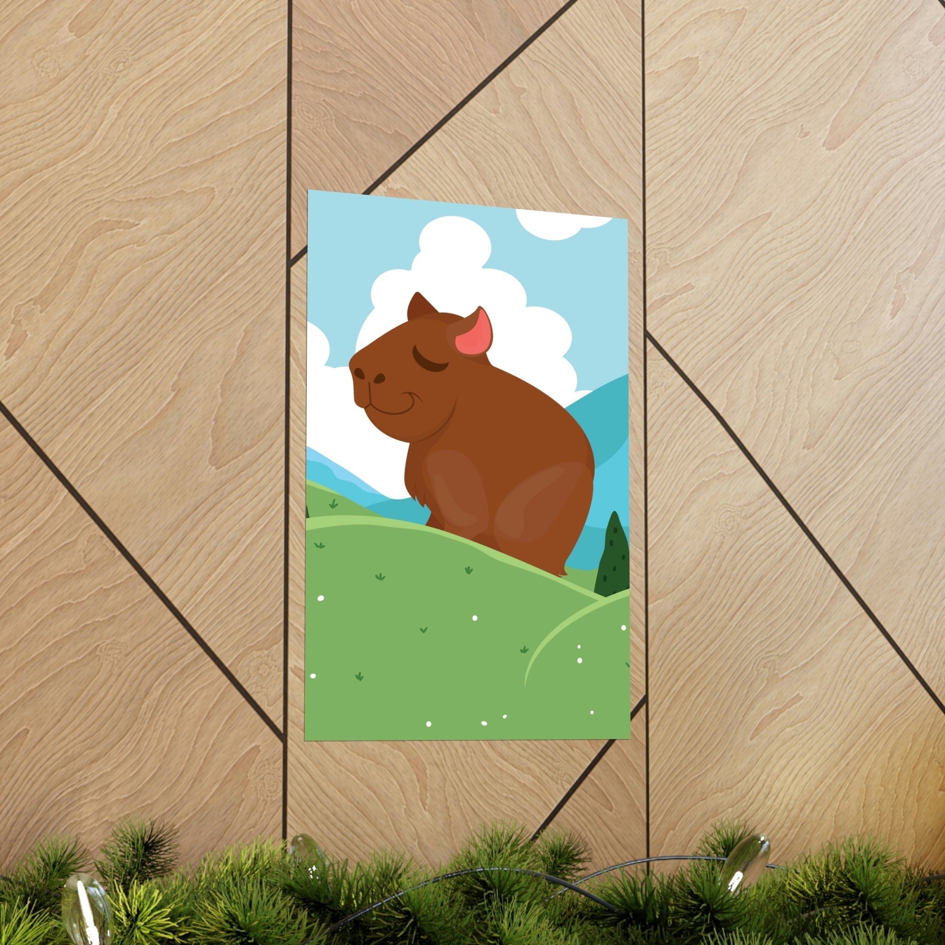 Mountain Wild Capybara Cute Funny Anime Art Cartoon Art Premium Matte Vertical Posters Ichaku [Perfect Gifts Selection]