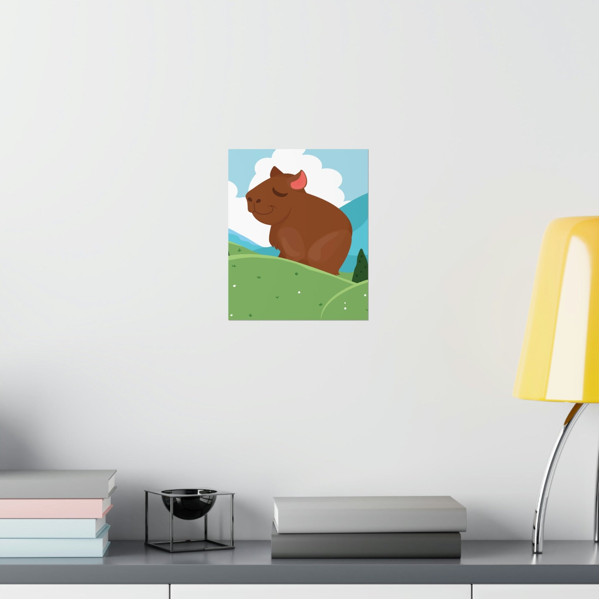 Mountain Wild Capybara Cute Funny Anime Art Cartoon Art Premium Matte Vertical Posters Ichaku [Perfect Gifts Selection]