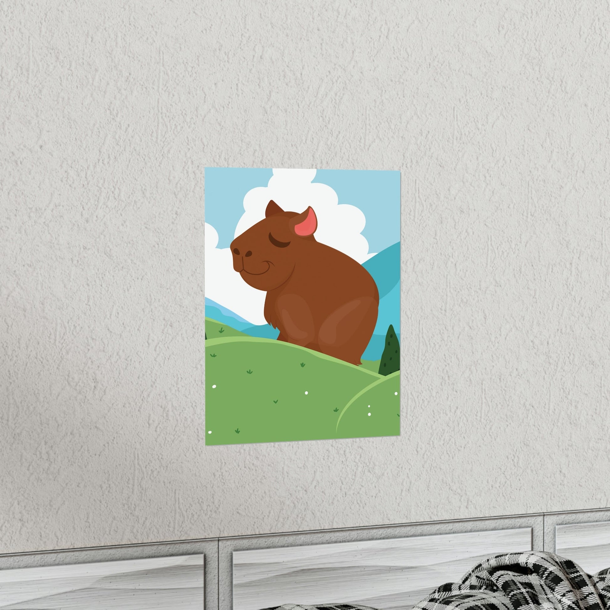 Mountain Wild Capybara Cute Funny Anime Art Cartoon Art Premium Matte Vertical Posters Ichaku [Perfect Gifts Selection]