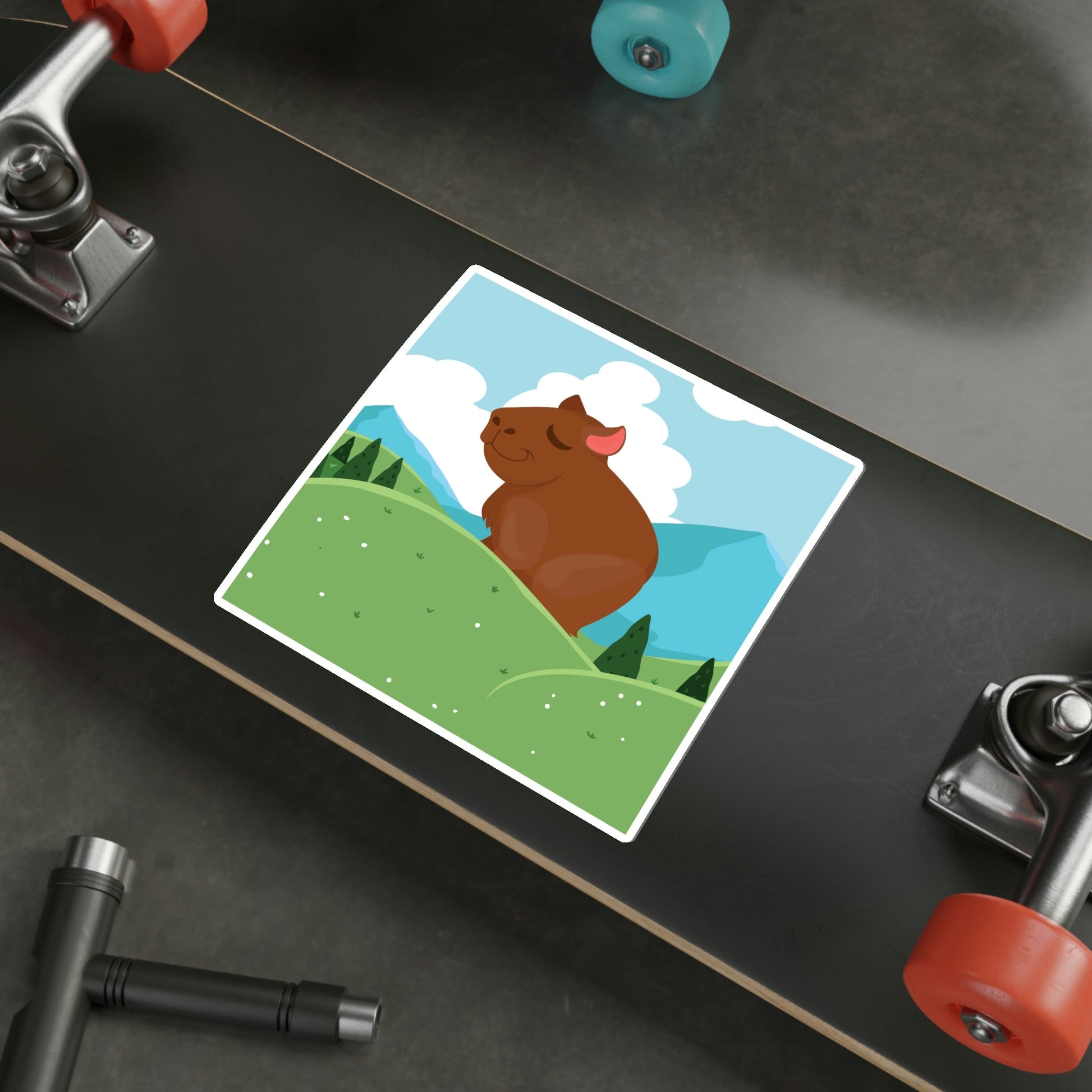 Mountain Wild Capybara Cute Funny Anime Art Cartoon Die-Cut Sticker Ichaku [Perfect Gifts Selection]