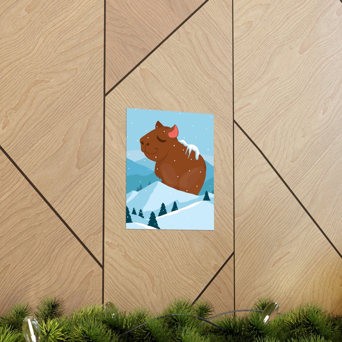 Mountain Wild Capybara Cute Funny Anime Art Cartoon Premium Matte Vertical Posters Ichaku [Perfect Gifts Selection]