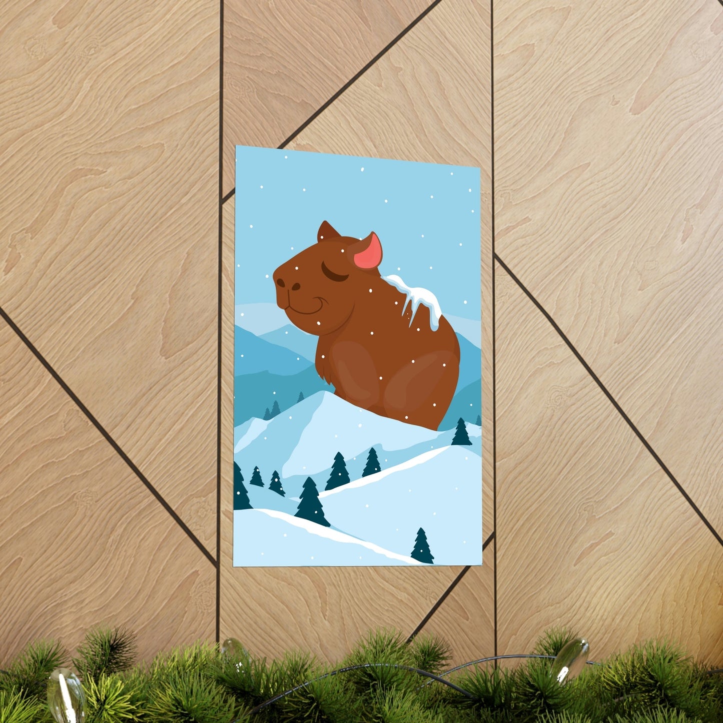 Mountain Wild Capybara Cute Funny Anime Art Cartoon Premium Matte Vertical Posters Ichaku [Perfect Gifts Selection]