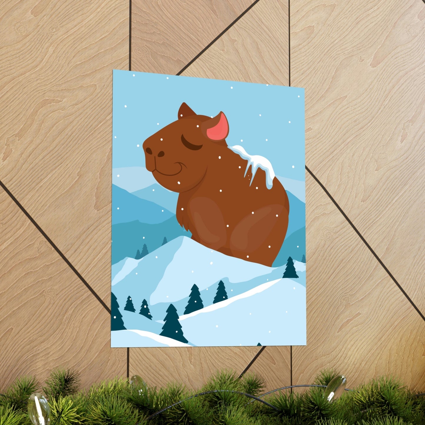 Mountain Wild Capybara Cute Funny Anime Art Cartoon Premium Matte Vertical Posters Ichaku [Perfect Gifts Selection]