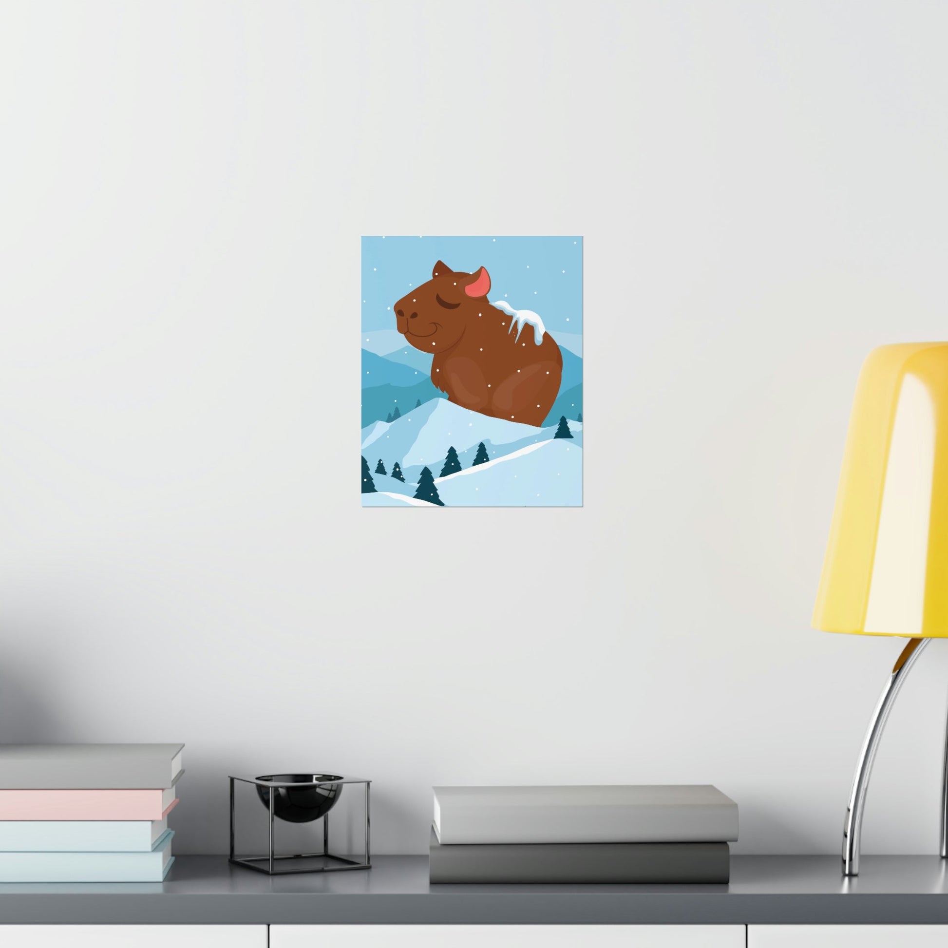 Mountain Wild Capybara Cute Funny Anime Art Cartoon Premium Matte Vertical Posters Ichaku [Perfect Gifts Selection]