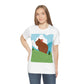 Mountain Wild Capybara Cute Funny Anime Art Cartoon Unisex Jersey Short Sleeve T-Shirt Ichaku [Perfect Gifts Selection]