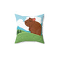 Mountain Wild Capybara Cute Funny Anime Art Spun Polyester Square Pillow Ichaku [Perfect Gifts Selection]