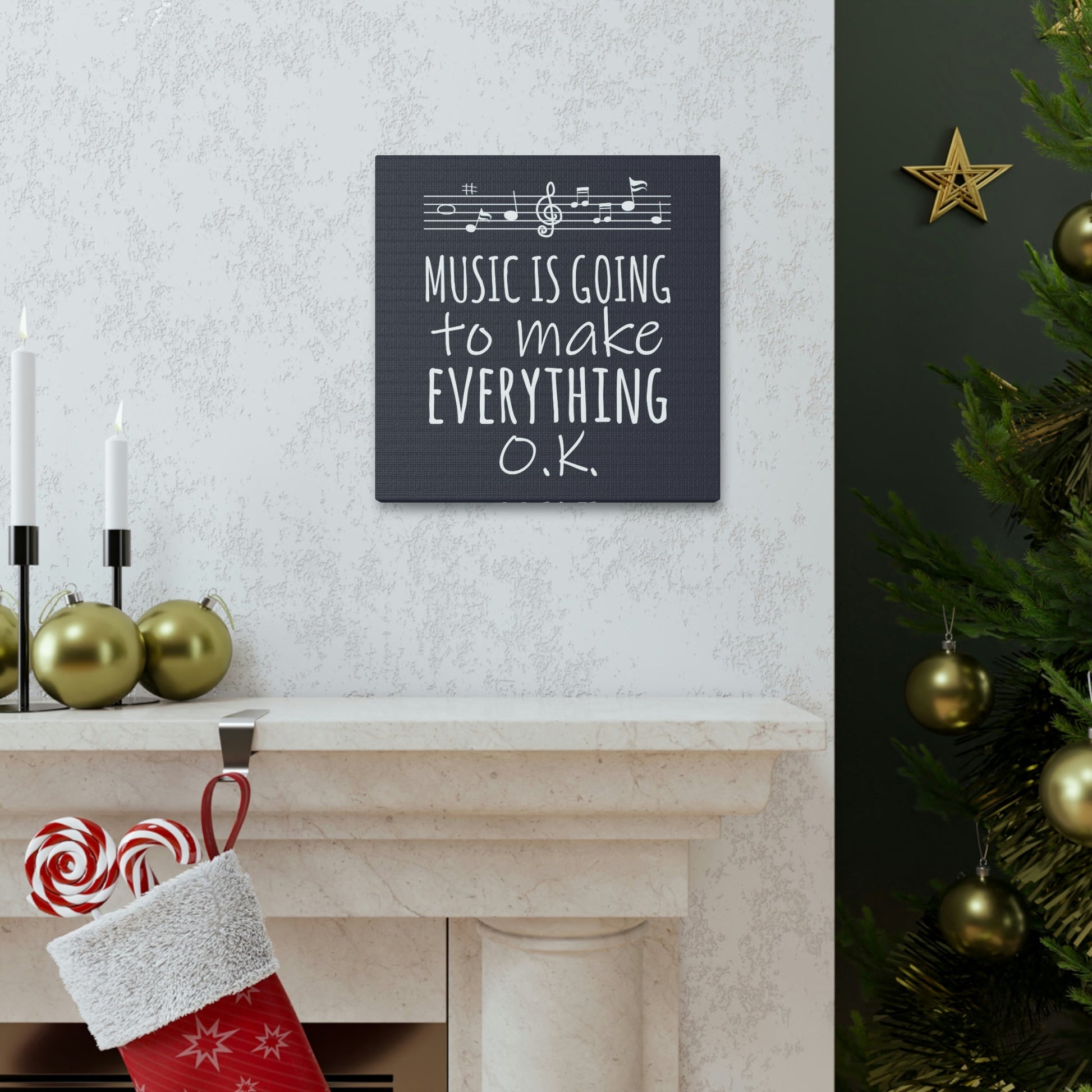 Music Is Going To Make Everything Ok Music Quotes Aesthetic Classic Art Canvas Gallery Wraps Ichaku [Perfect Gifts Selection]