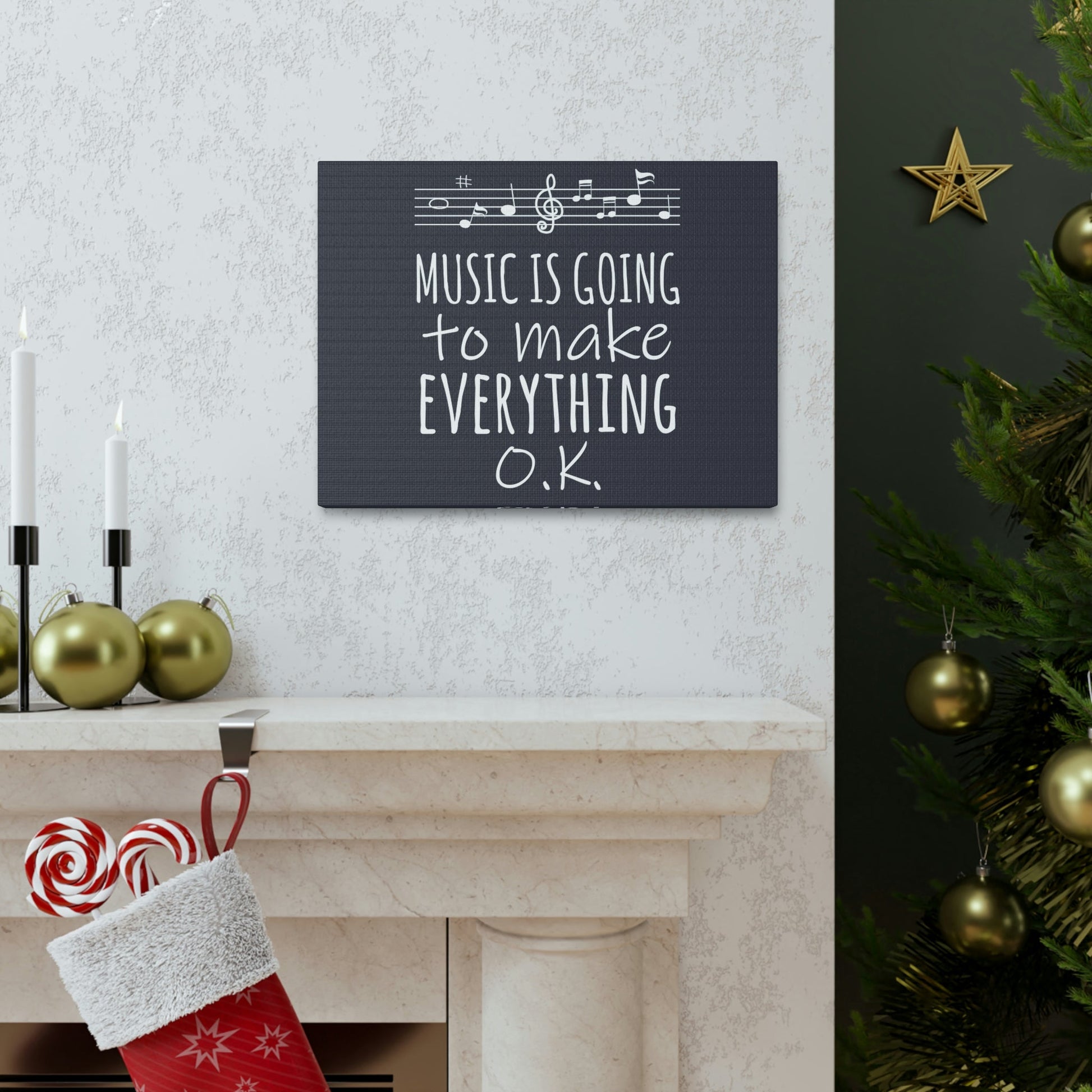 Music Is Going To Make Everything Ok Music Quotes Aesthetic Classic Art Canvas Gallery Wraps Ichaku [Perfect Gifts Selection]