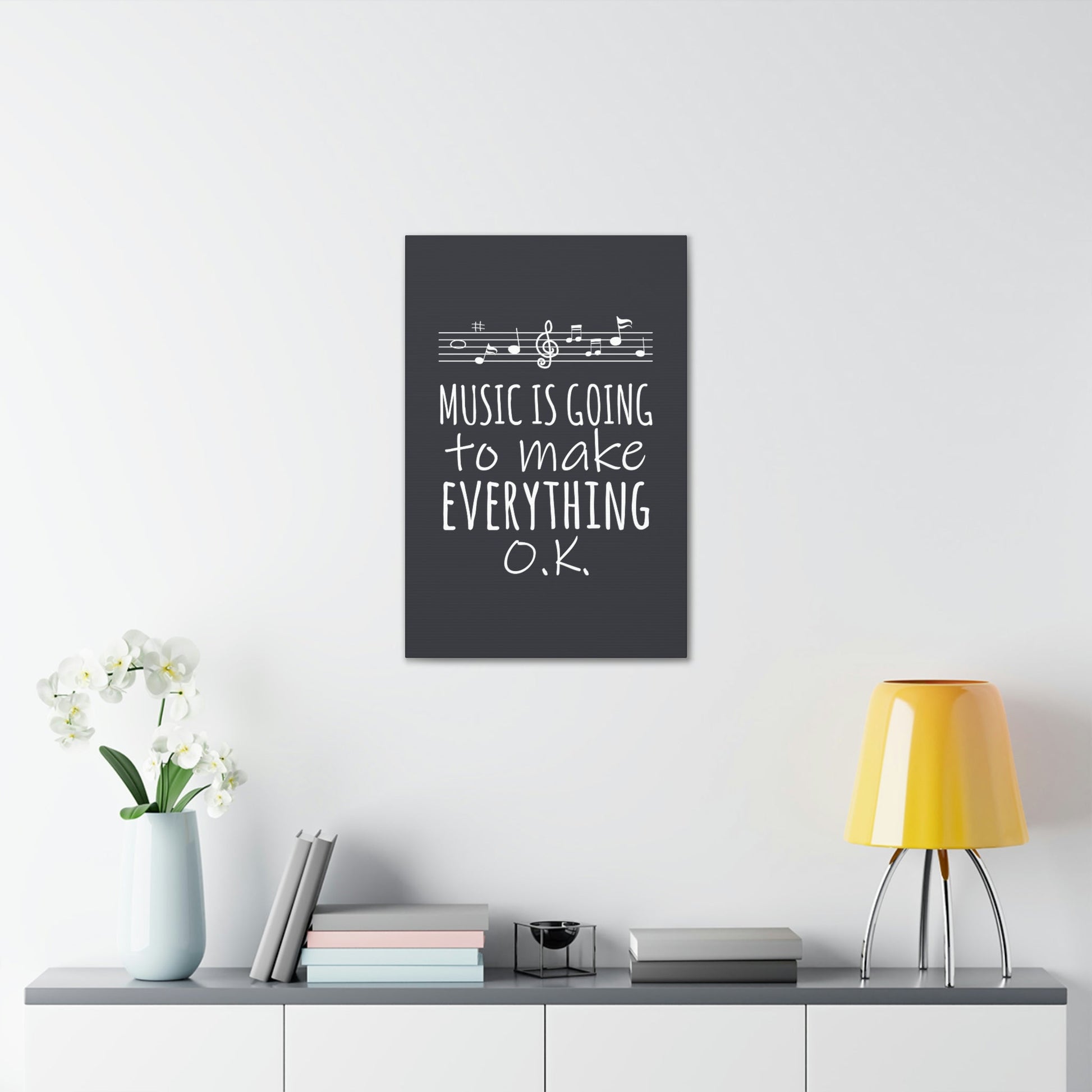 Music Is Going To Make Everything Ok Music Quotes Aesthetic Classic Art Canvas Gallery Wraps Ichaku [Perfect Gifts Selection]