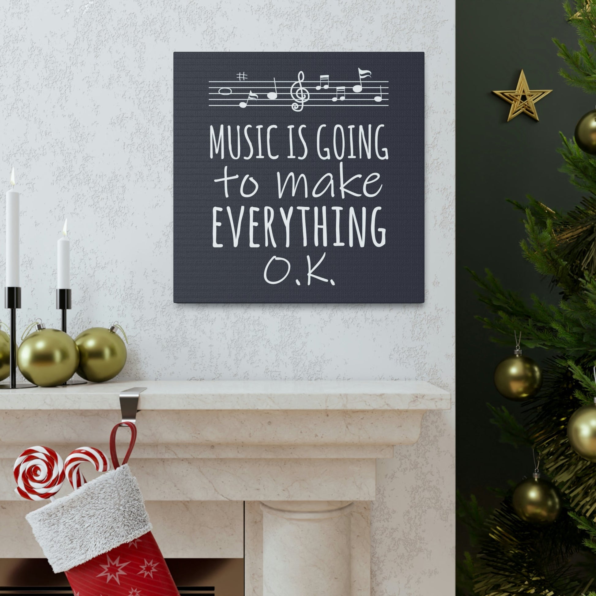 Music Is Going To Make Everything Ok Music Quotes Aesthetic Classic Art Canvas Gallery Wraps Ichaku [Perfect Gifts Selection]