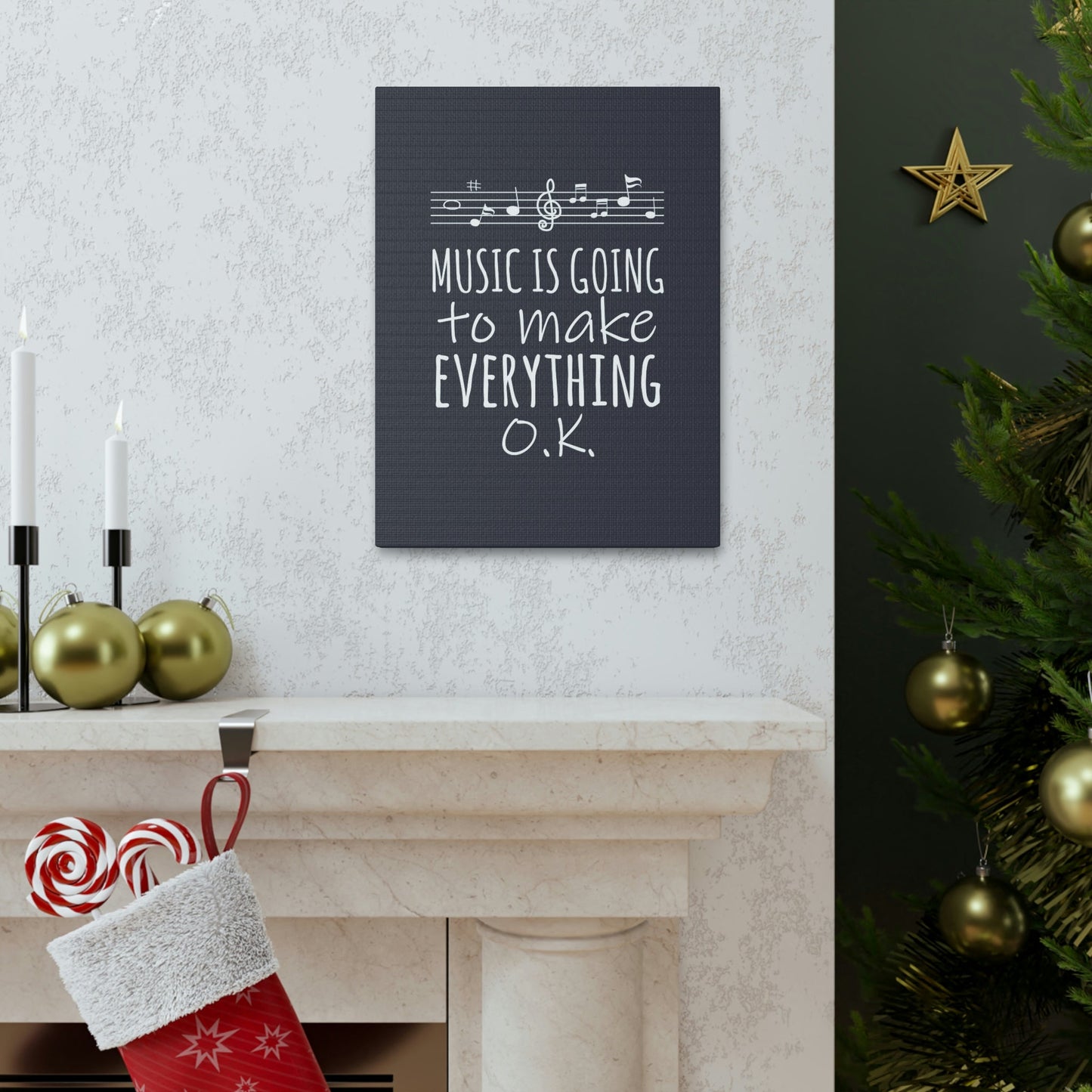 Music Is Going To Make Everything Ok Music Quotes Aesthetic Classic Art Canvas Gallery Wraps Ichaku [Perfect Gifts Selection]