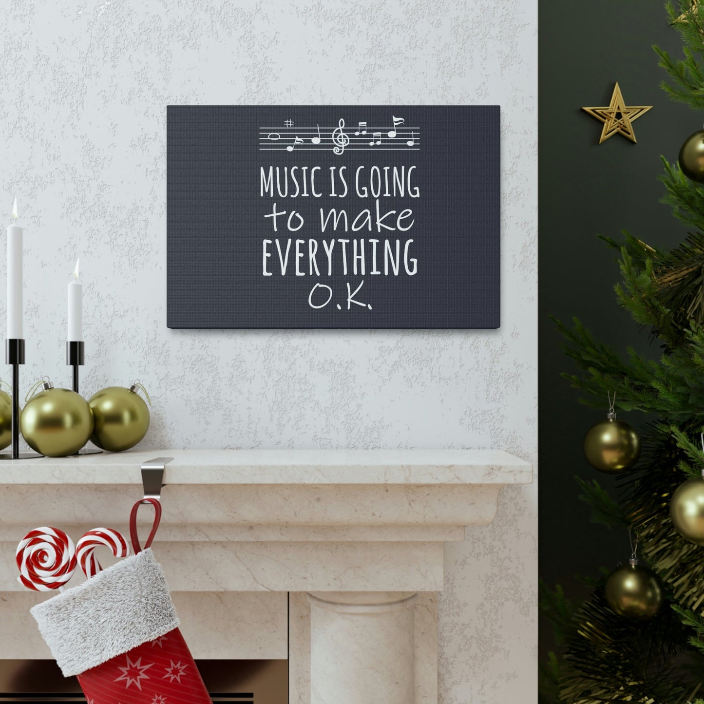 Music Is Going To Make Everything Ok Music Quotes Aesthetic Classic Art Canvas Gallery Wraps Ichaku [Perfect Gifts Selection]