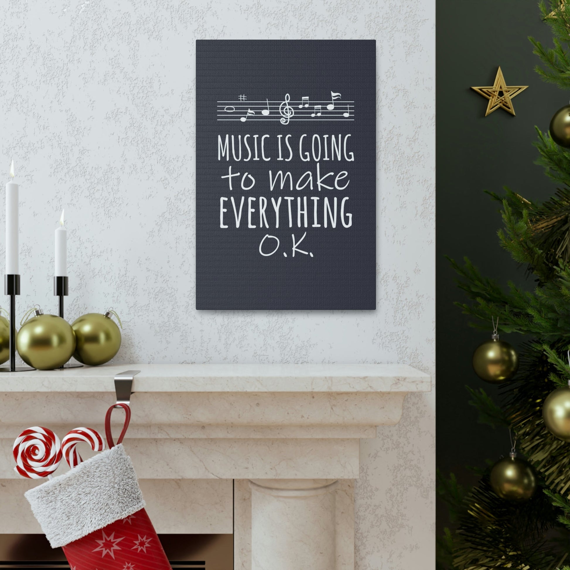 Music Is Going To Make Everything Ok Music Quotes Aesthetic Classic Art Canvas Gallery Wraps Ichaku [Perfect Gifts Selection]