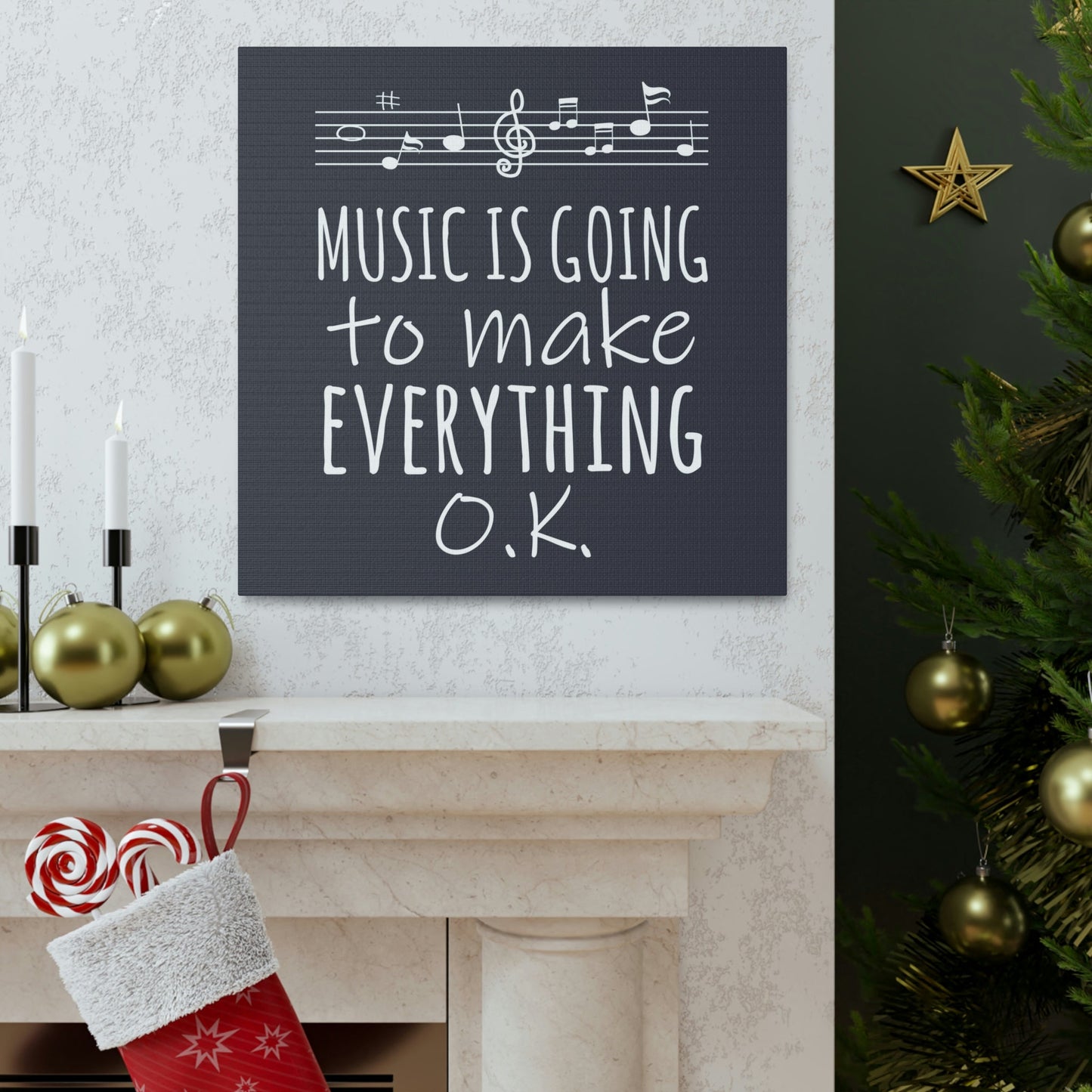 Music Is Going To Make Everything Ok Music Quotes Aesthetic Classic Art Canvas Gallery Wraps Ichaku [Perfect Gifts Selection]