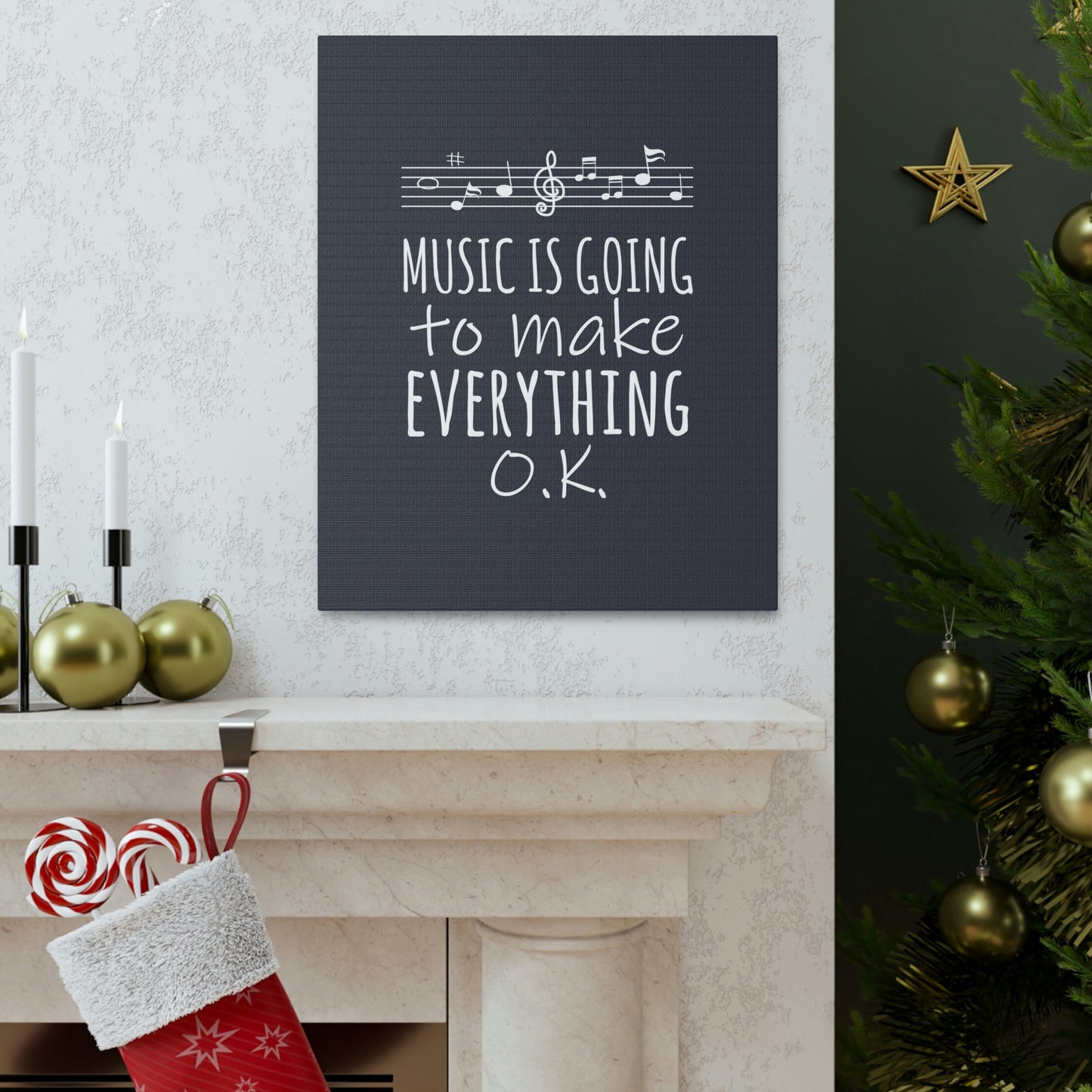 Music Is Going To Make Everything Ok Music Quotes Aesthetic Classic Art Canvas Gallery Wraps Ichaku [Perfect Gifts Selection]