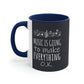 Music Is Going To Make Everything Ok Music Quotes Classic Accent Coffee Mug 11oz Ichaku [Perfect Gifts Selection]