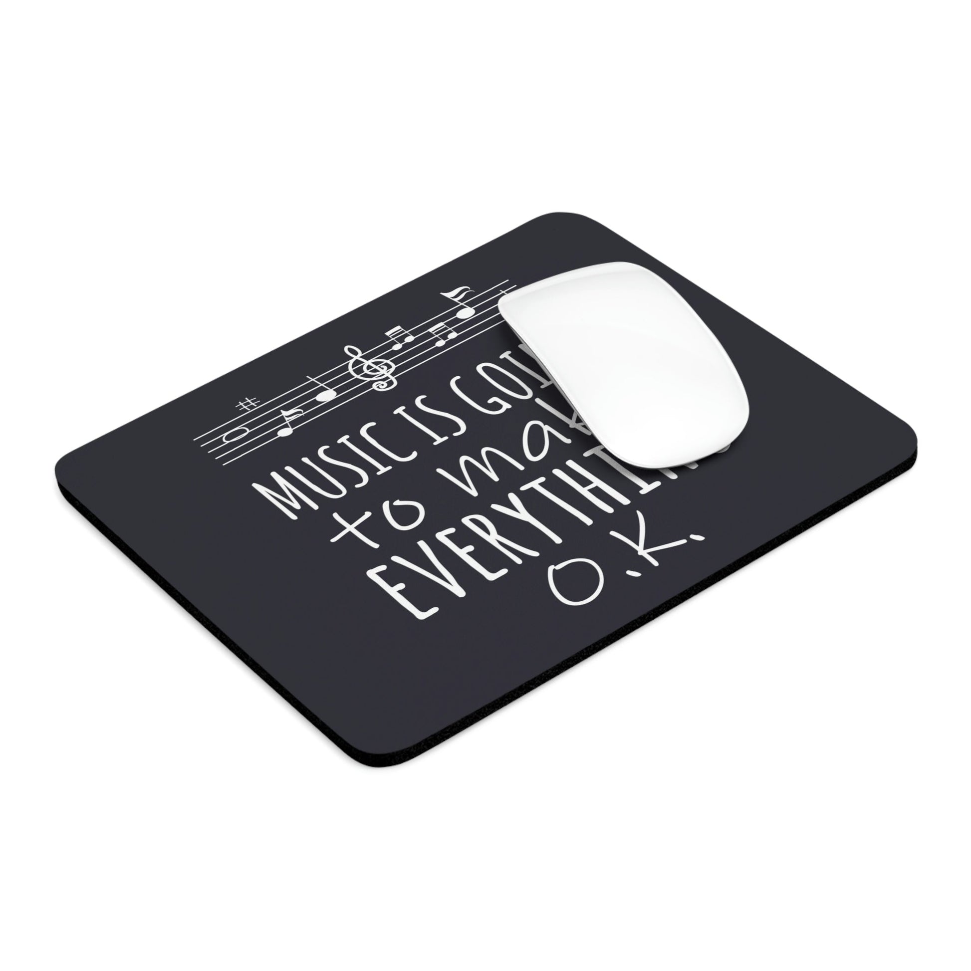 Music Is Going To Make Everything Ok Music Quotes Ergonomic Non-slip Creative Design Mouse Pad Ichaku [Perfect Gifts Selection]