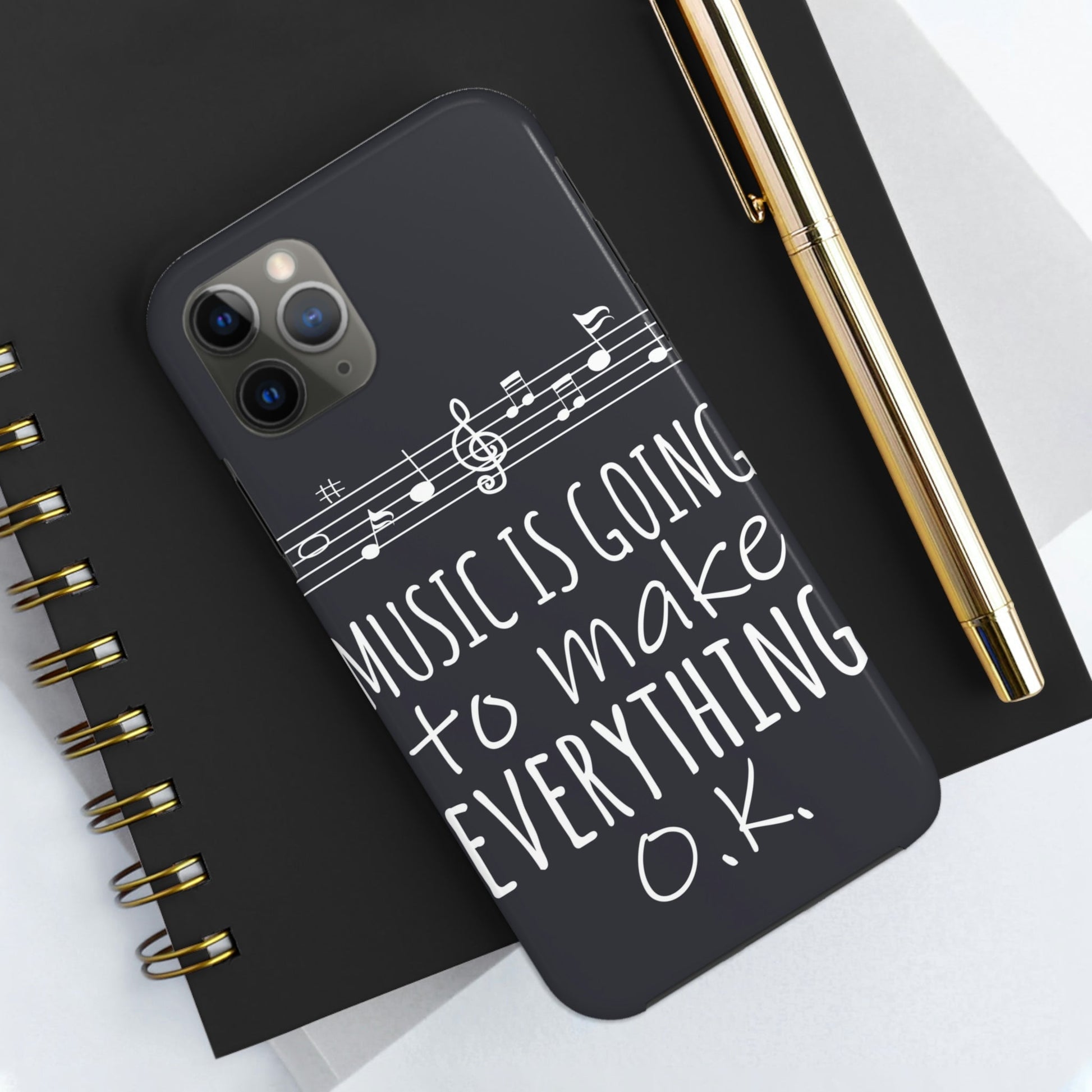 Music Is Going To Make Everything Ok Music Quotes Tough Phone Cases Case-Mate Ichaku [Perfect Gifts Selection]