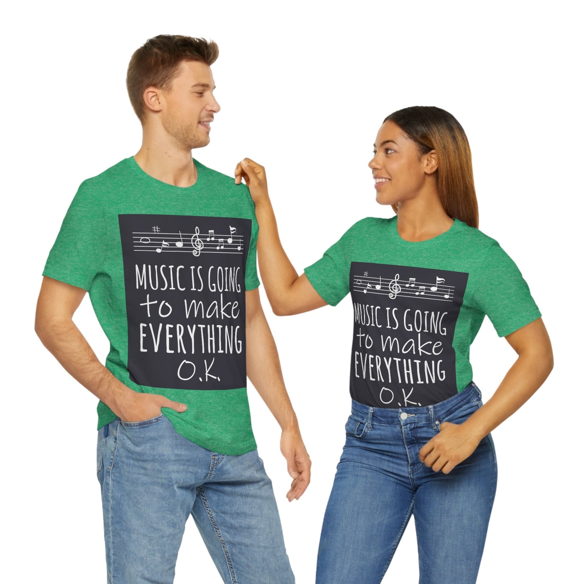 Music Is Going To Make Everything Ok Music Quotes Unisex Jersey Short Sleeve T-Shirt Ichaku [Perfect Gifts Selection]