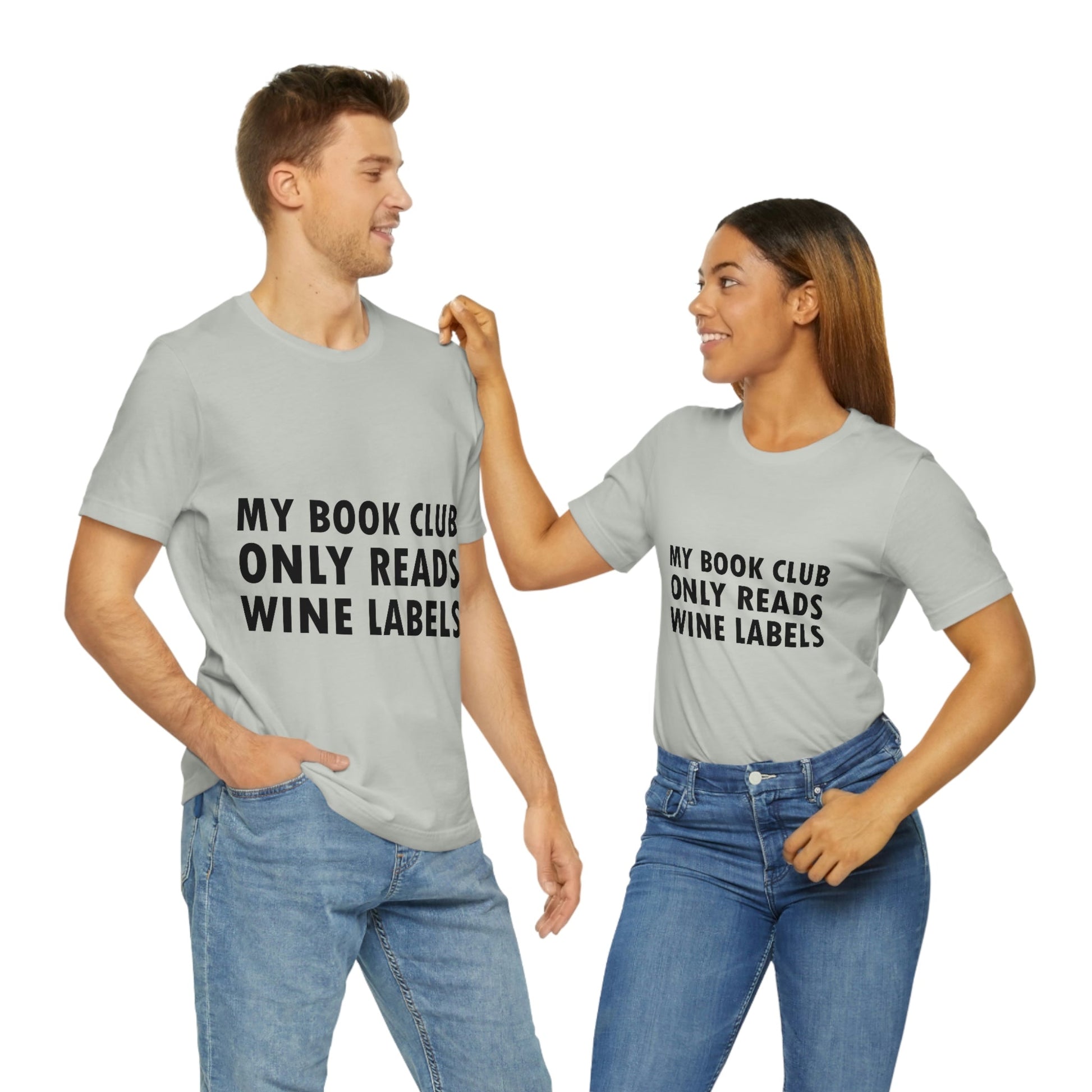 My Book Club Only Reads Wine Labels Bar Lovers Slogans Unisex Jersey Short Sleeve T-Shirt Ichaku [Perfect Gifts Selection]