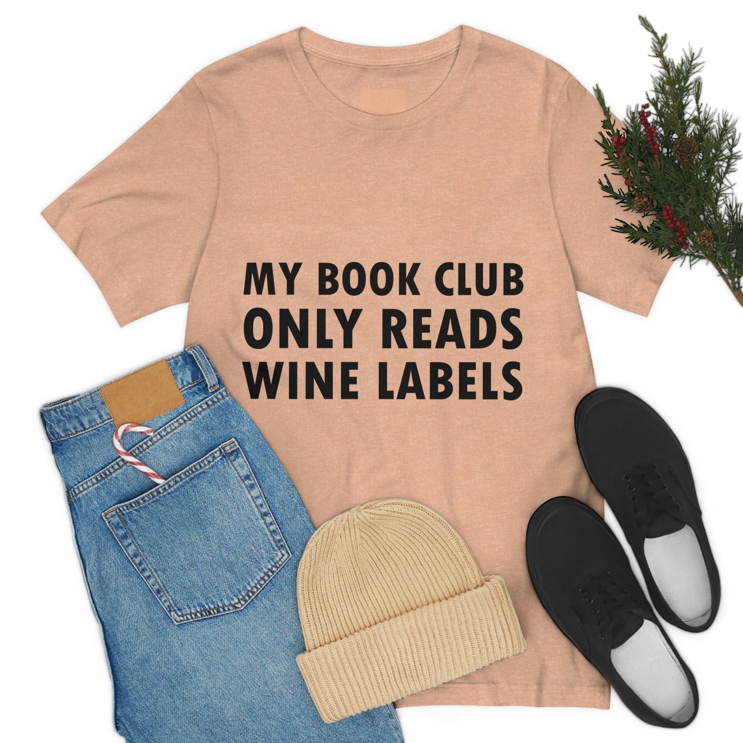 My Book Club Only Reads Wine Labels Bar Lovers Slogans Unisex Jersey Short Sleeve T-Shirt Ichaku [Perfect Gifts Selection]