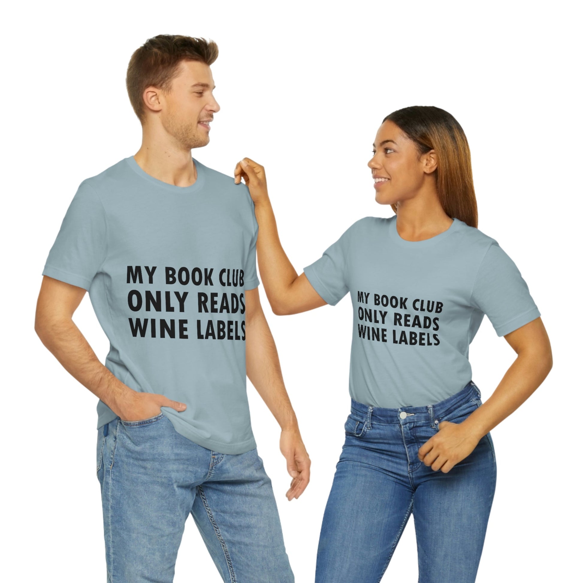 My Book Club Only Reads Wine Labels Bar Lovers Slogans Unisex Jersey Short Sleeve T-Shirt Ichaku [Perfect Gifts Selection]