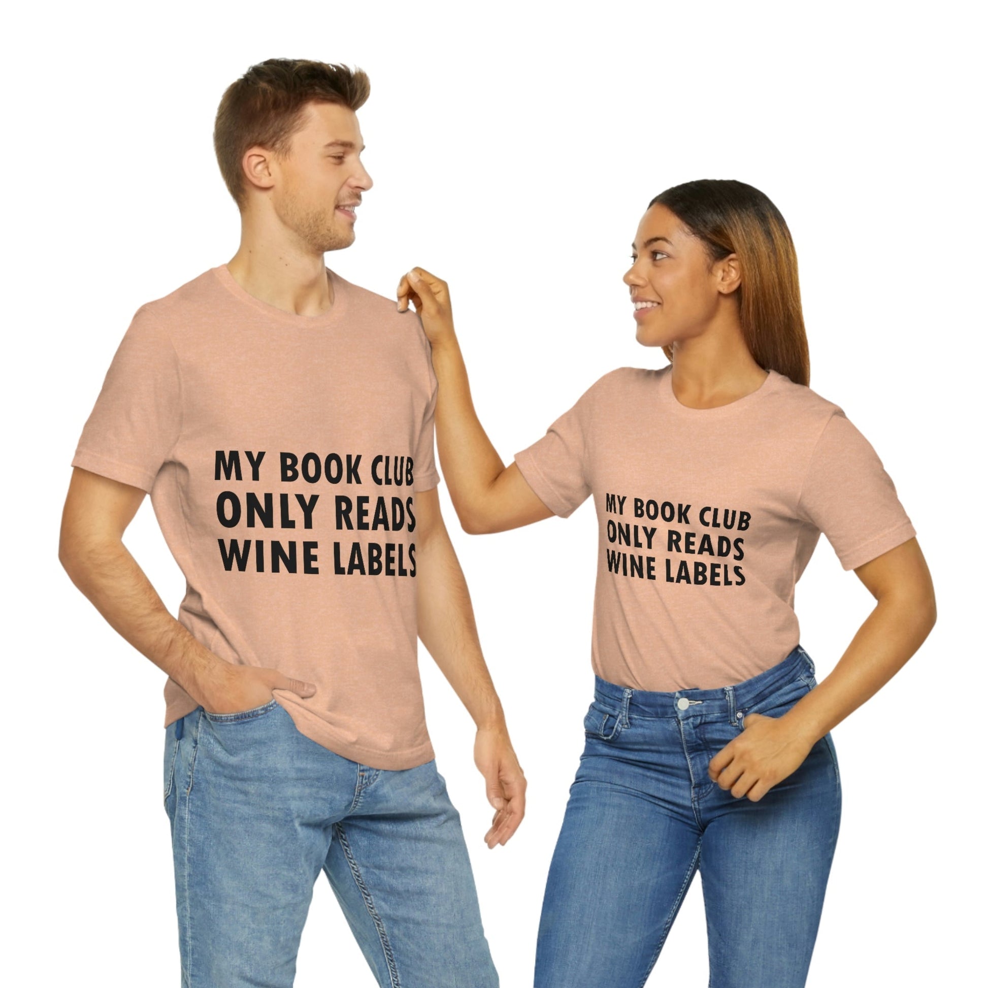 My Book Club Only Reads Wine Labels Bar Lovers Slogans Unisex Jersey Short Sleeve T-Shirt Ichaku [Perfect Gifts Selection]