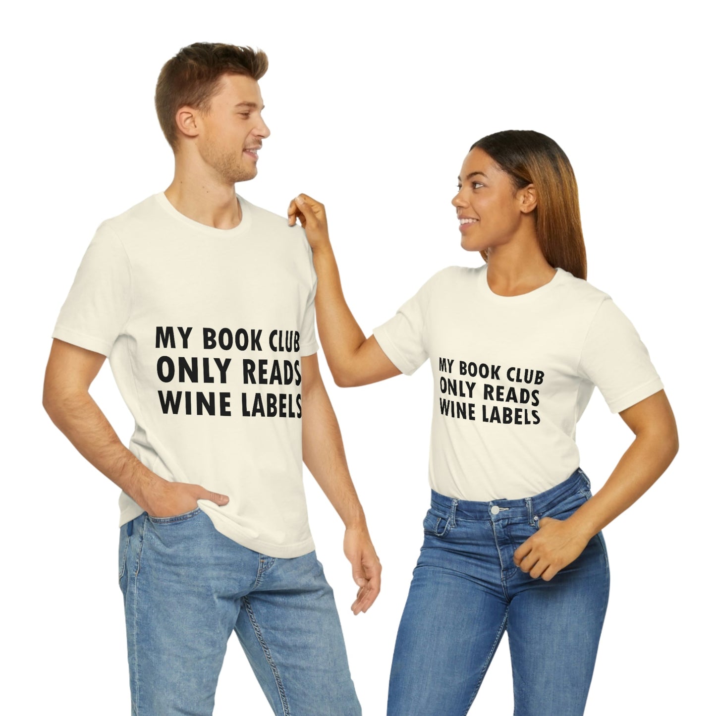 My Book Club Only Reads Wine Labels Bar Lovers Slogans Unisex Jersey Short Sleeve T-Shirt Ichaku [Perfect Gifts Selection]