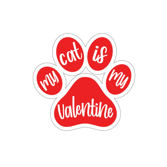 My Cat is My Valentine Cats Valentines Day Die-Cut Sticker Ichaku [Perfect Gifts Selection]