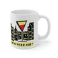 New York City Modern Abstract Art Ceramic Mug 11oz Ichaku [Perfect Gifts Selection]