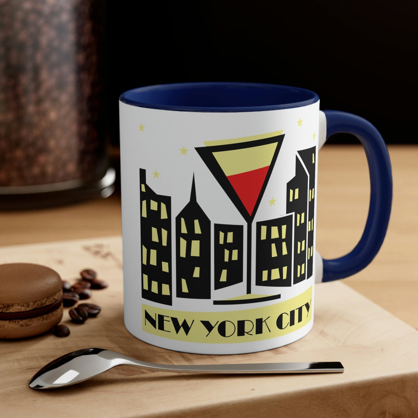 New York City Modern Abstract Art Classic Accent Coffee Mug 11oz Ichaku [Perfect Gifts Selection]