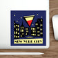 New York City Modern Abstract Art Die-Cut Sticker Ichaku [Perfect Gifts Selection]
