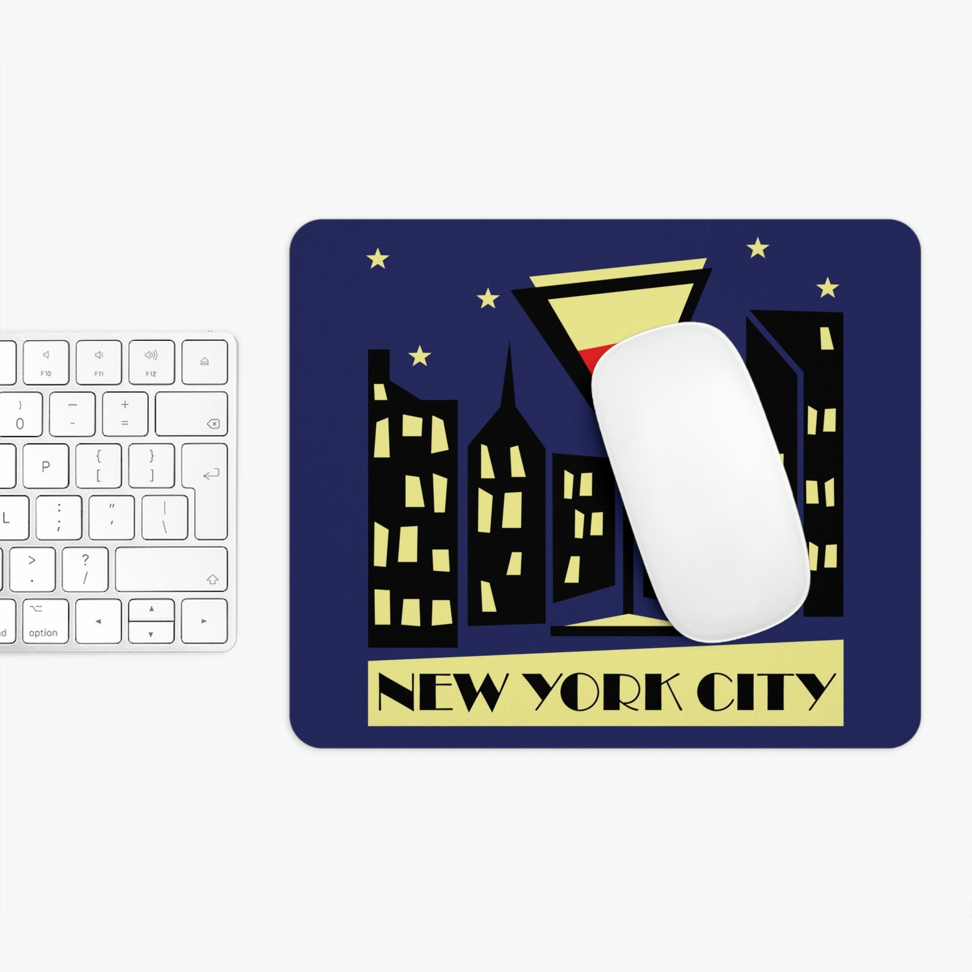 New York City Modern Abstract Art Ergonomic Non-slip Creative Design Mouse Pad Ichaku [Perfect Gifts Selection]