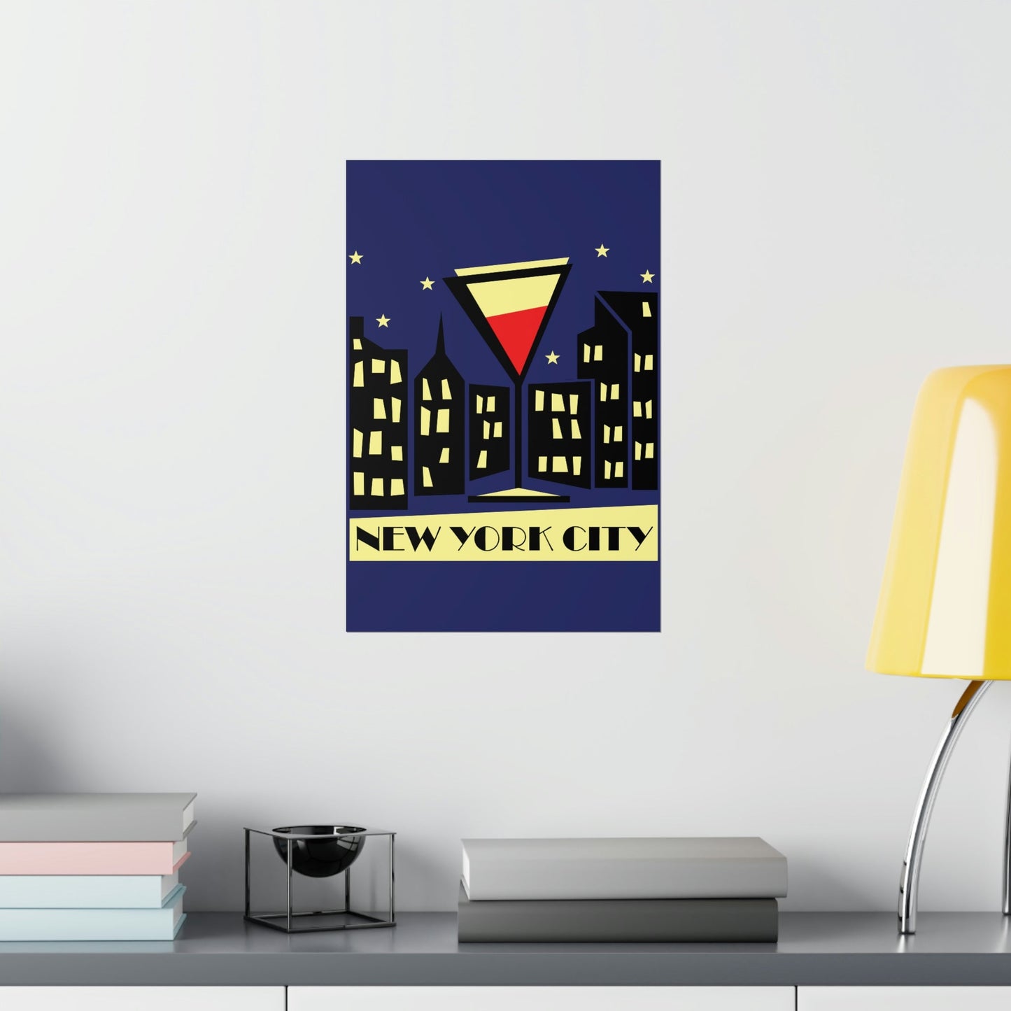 New York City Modern Abstract Art Premium Matte Vertical Posters Ichaku [Perfect Gifts Selection]