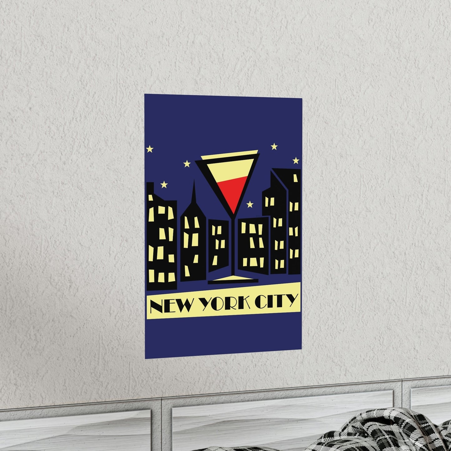 New York City Modern Abstract Art Premium Matte Vertical Posters Ichaku [Perfect Gifts Selection]