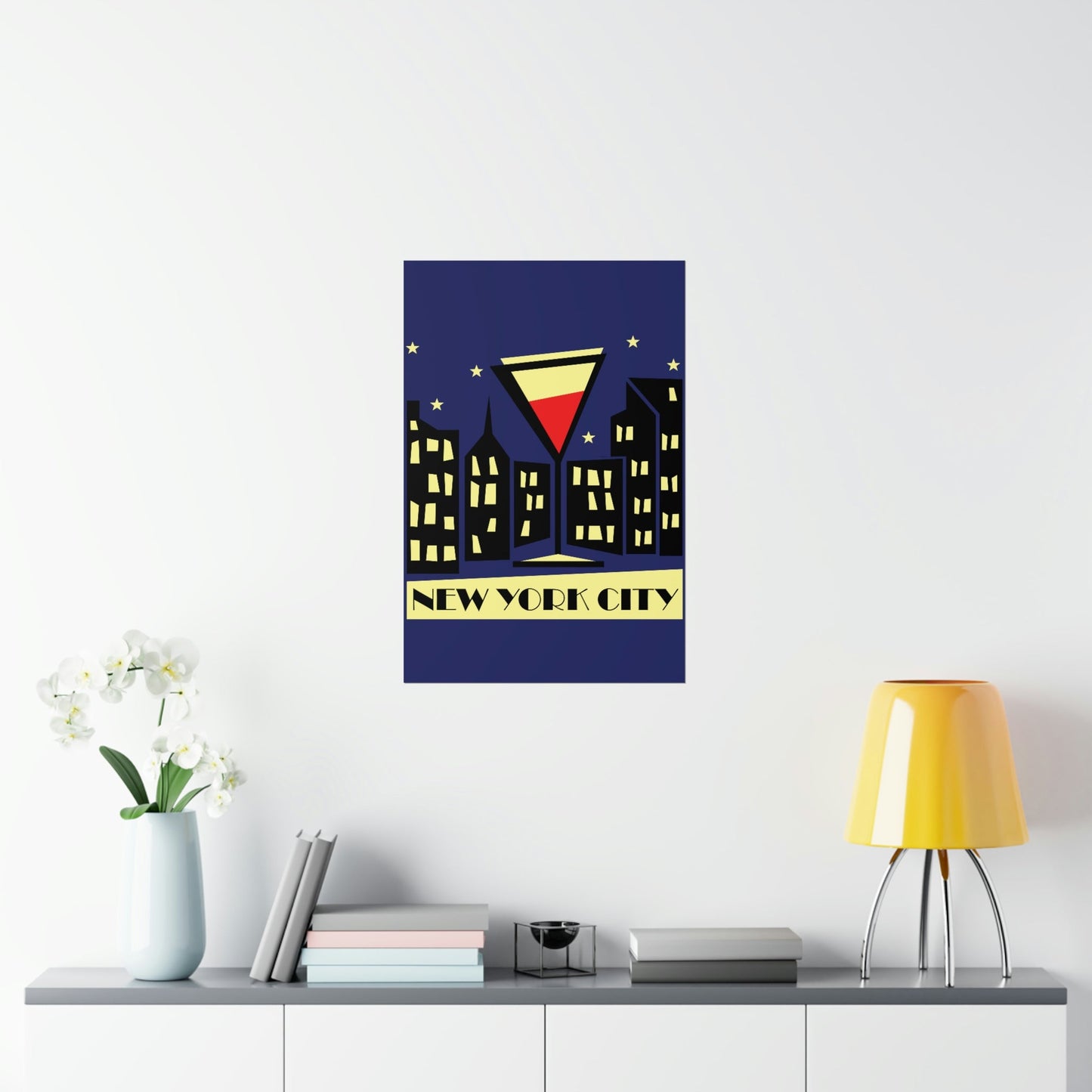 New York City Modern Abstract Art Premium Matte Vertical Posters Ichaku [Perfect Gifts Selection]