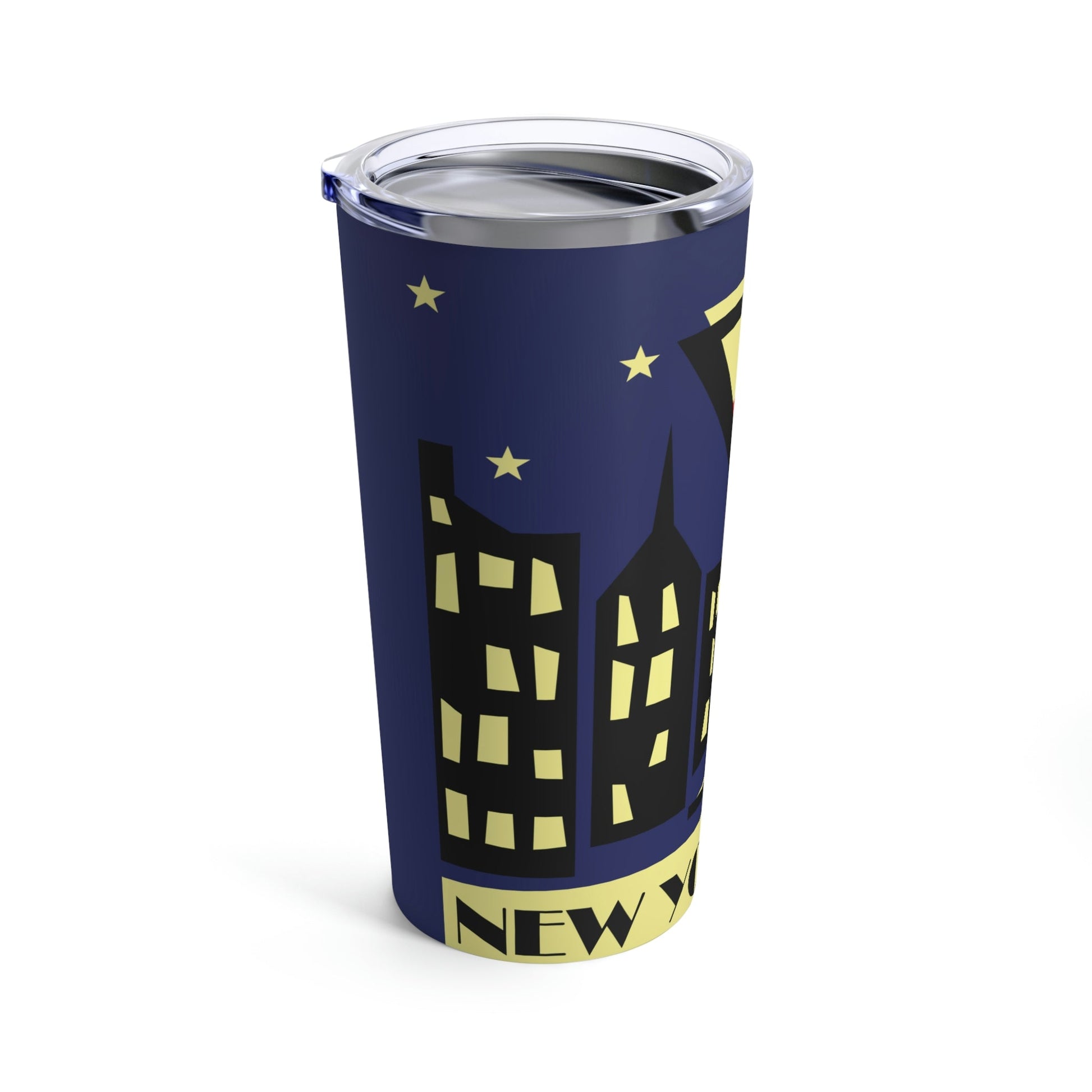 New York City Modern Abstract Art Stainless Steel Hot or Cold Vacuum Tumbler 20oz Ichaku [Perfect Gifts Selection]