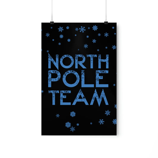 North Pole Team Winter Lovers Snowflake Aesthetics Premium Matte Vertical Posters Ichaku [Perfect Gifts Selection]