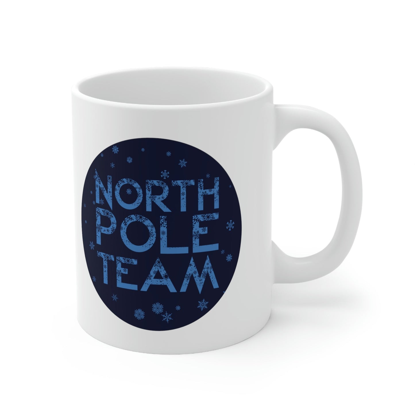 North Pole Team Winter Lovers Snowflake Ceramic Mug 11oz Ichaku [Perfect Gifts Selection]