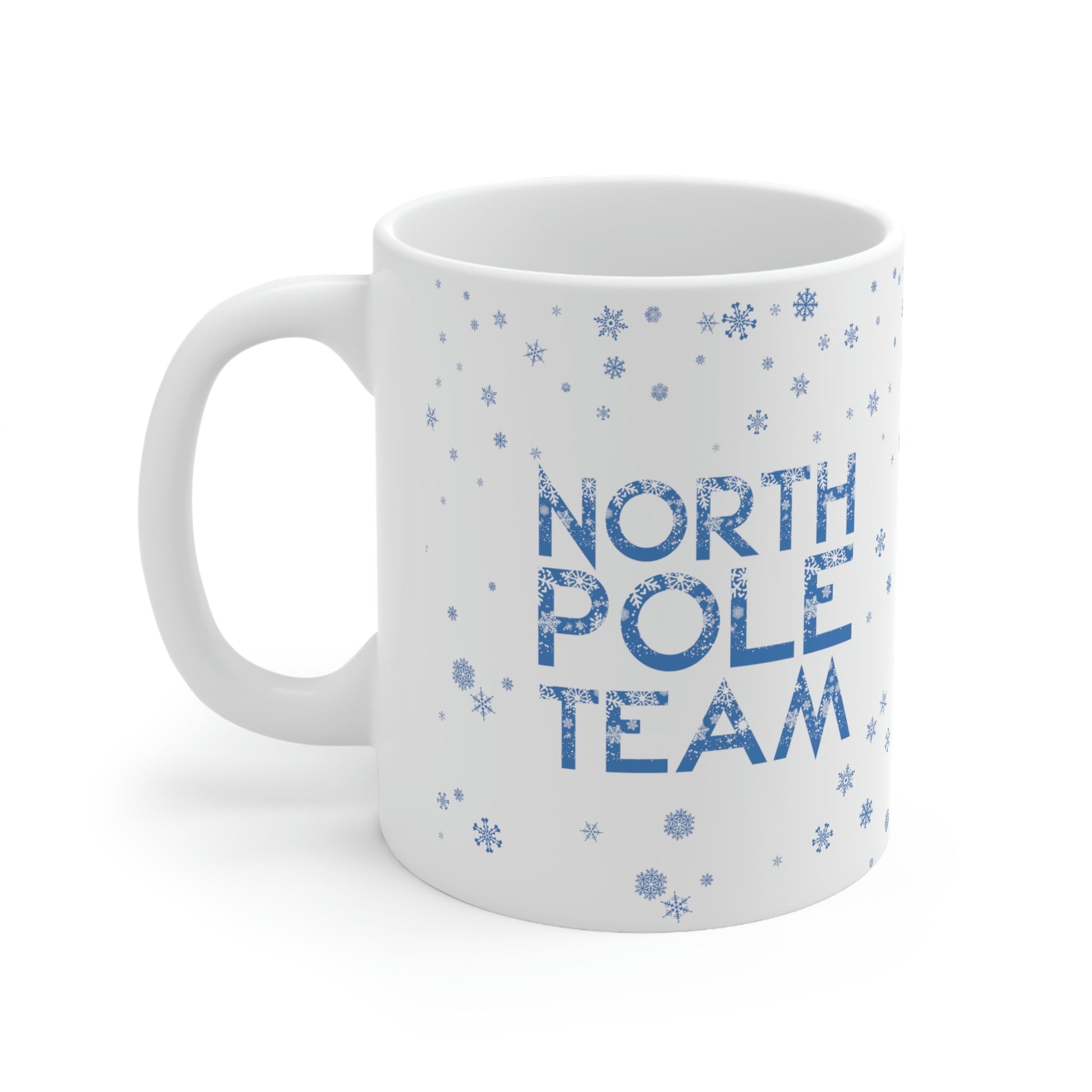 North Pole Team Winter Lovers Snowflake Ceramic Mug 11oz Ichaku [Perfect Gifts Selection]