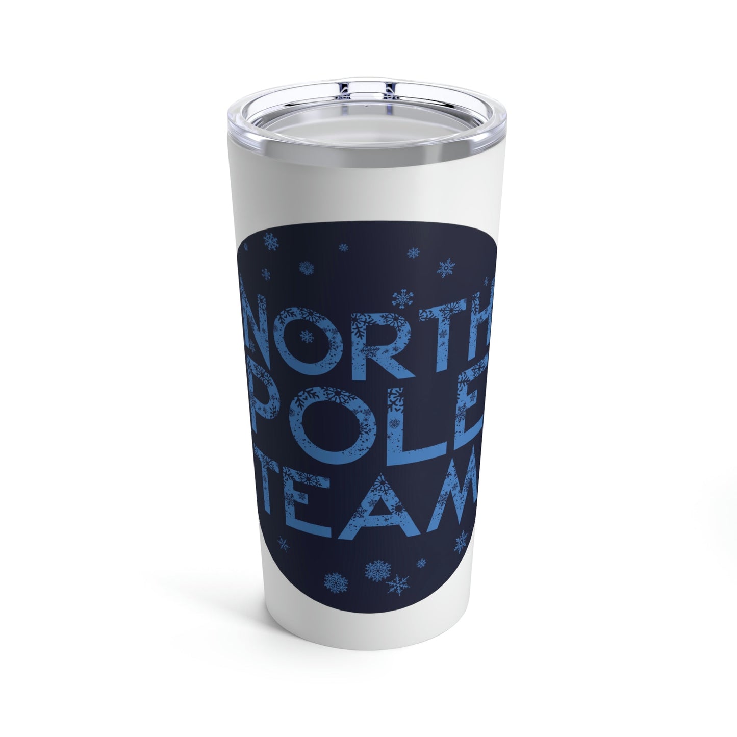 North Pole Team Winter Lovers Snowflake Stainless Steel Hot or Cold Vacuum Tumbler 20oz Ichaku [Perfect Gifts Selection]
