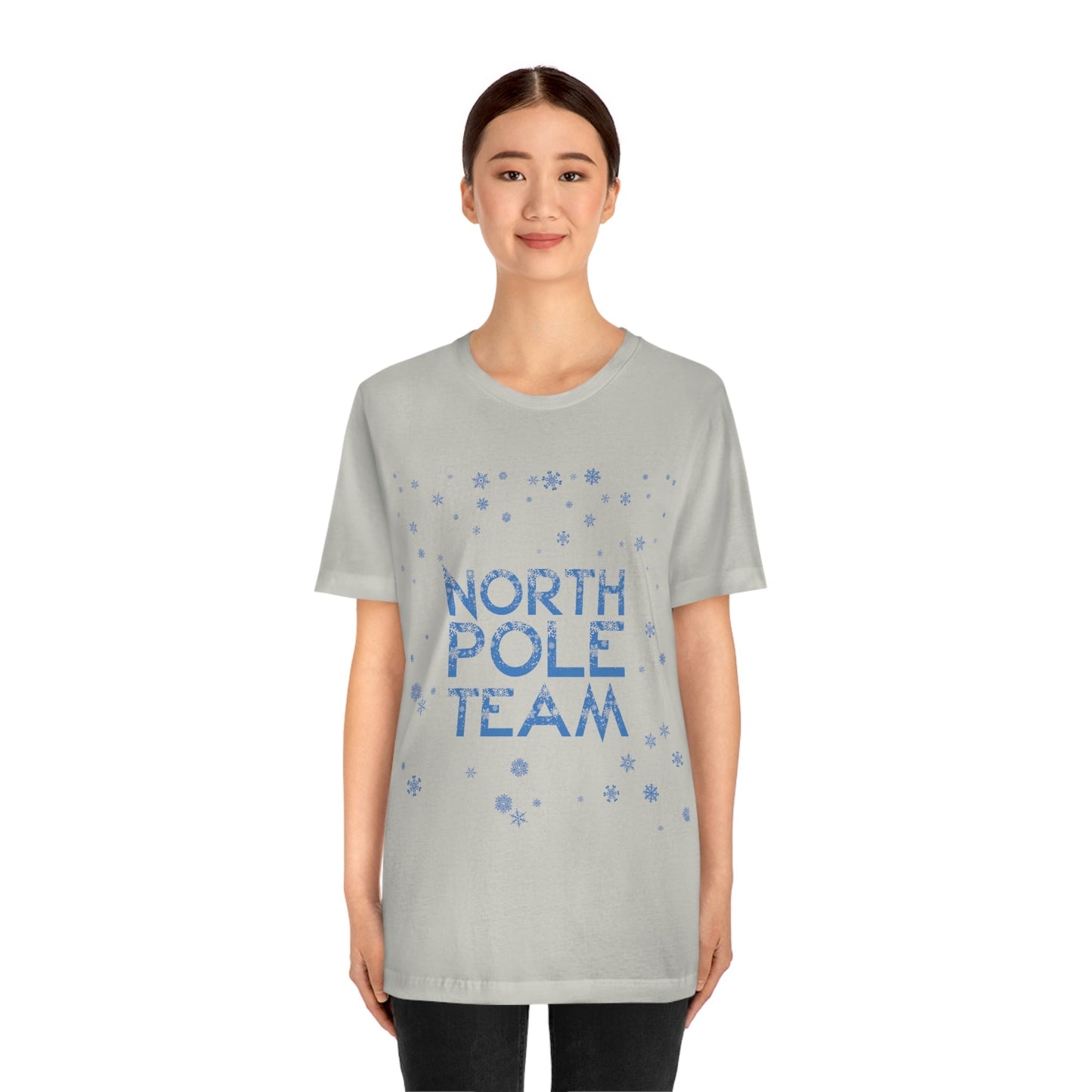 North Pole Team Winter Lovers Snowflake Unisex Jersey Short Sleeve T-Shirt Ichaku [Perfect Gifts Selection]