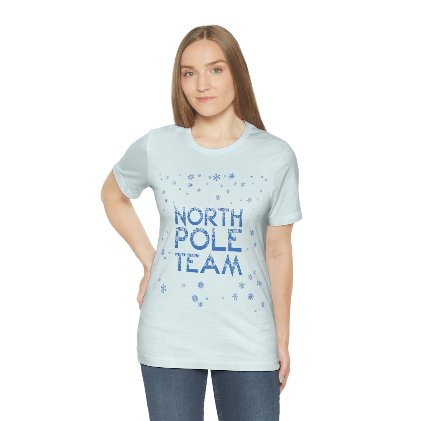 North Pole Team Winter Lovers Snowflake Unisex Jersey Short Sleeve T-Shirt Ichaku [Perfect Gifts Selection]