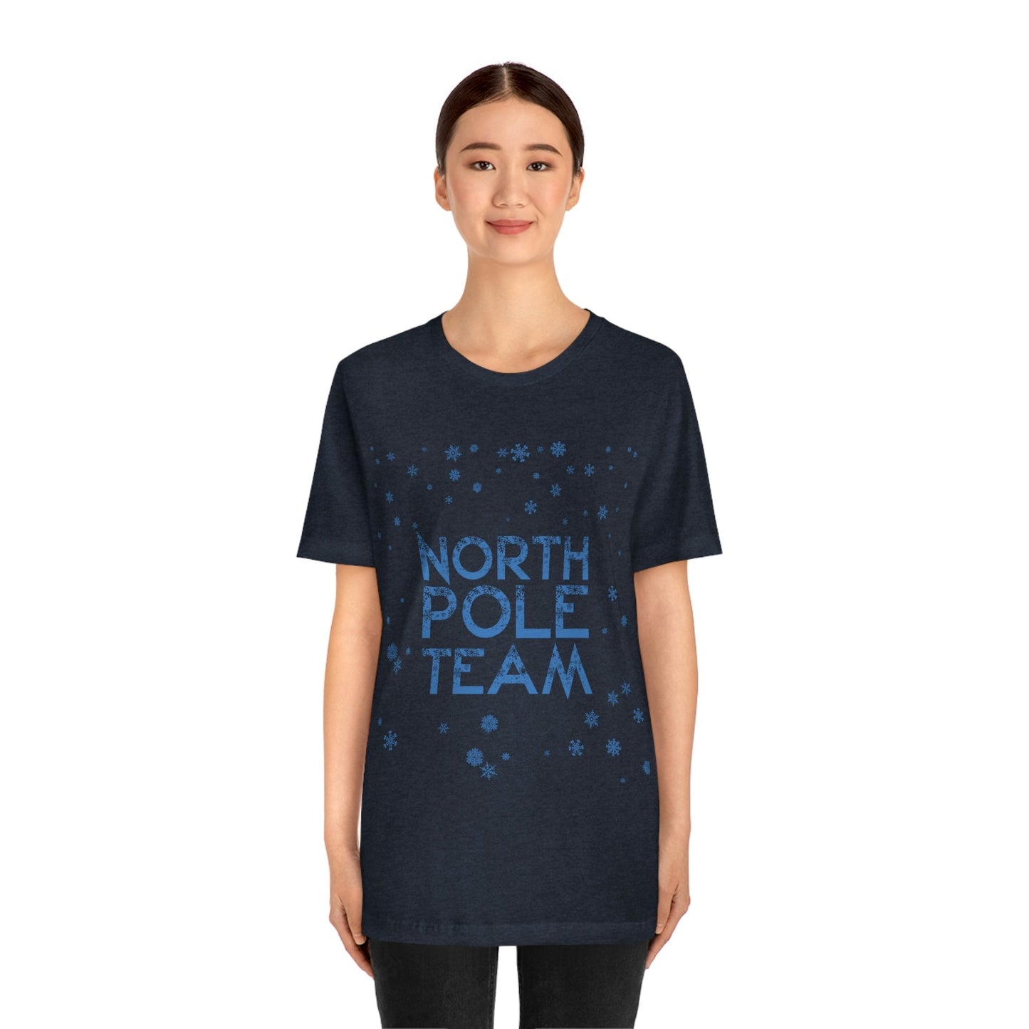 North Pole Team Winter Lovers Snowflake Unisex Jersey Short Sleeve T-Shirt Ichaku [Perfect Gifts Selection]