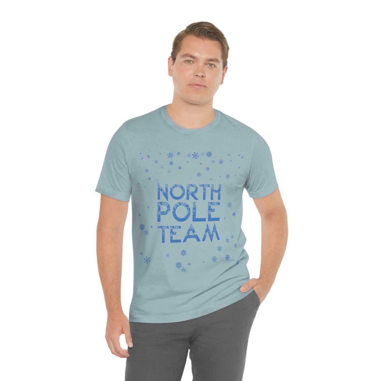 North Pole Team Winter Lovers Snowflake Unisex Jersey Short Sleeve T-Shirt Ichaku [Perfect Gifts Selection]