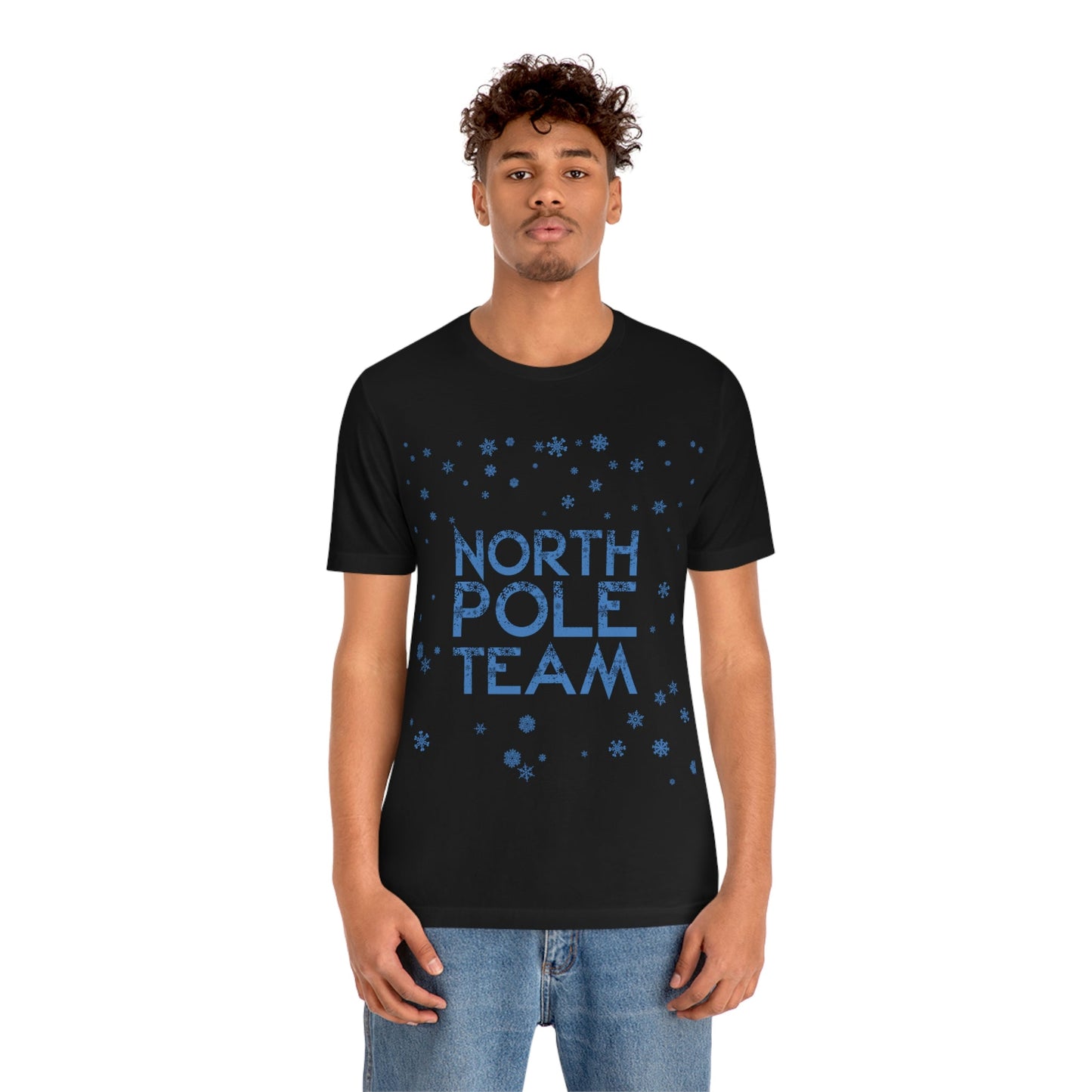 North Pole Team Winter Lovers Snowflake Unisex Jersey Short Sleeve T-Shirt Ichaku [Perfect Gifts Selection]