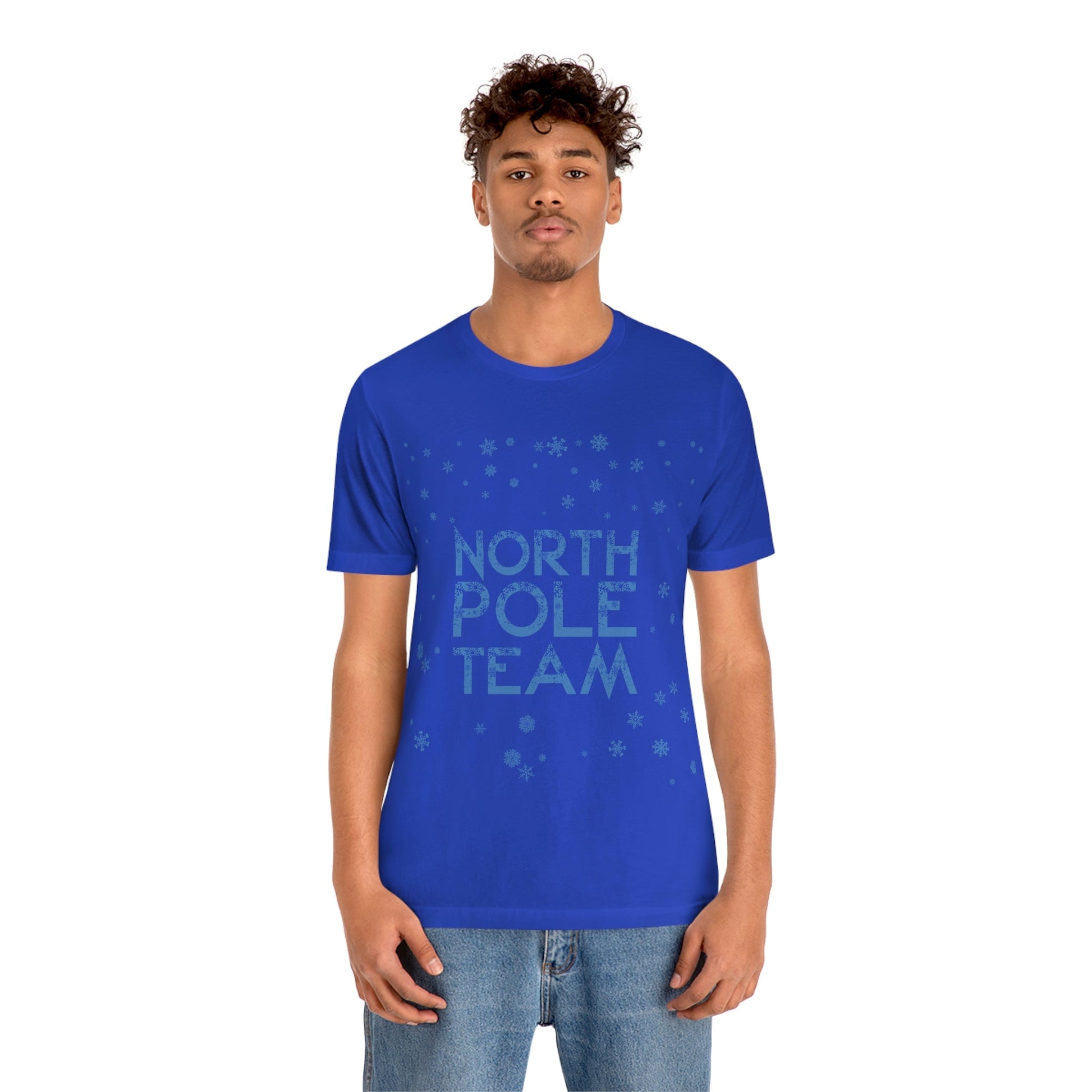 North Pole Team Winter Lovers Snowflake Unisex Jersey Short Sleeve T-Shirt Ichaku [Perfect Gifts Selection]