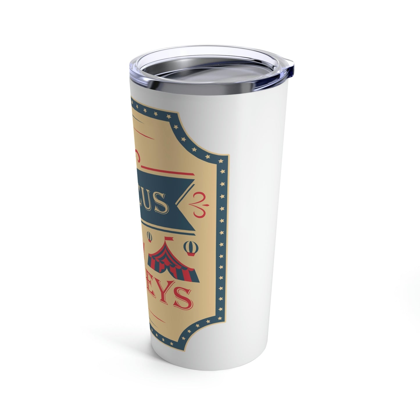 Not my Circus Not my Monkeys Life Quotes Short Stainless Steel Hot or Cold Vacuum Tumbler 20oz Ichaku [Perfect Gifts Selection]